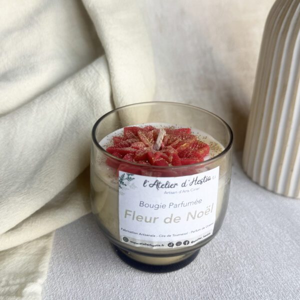 Bougie Fleur de Noël