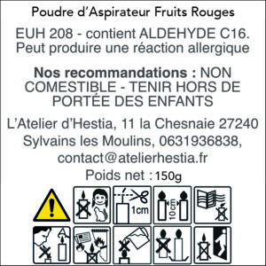 Poudre d'Aspirateur fruits rouges