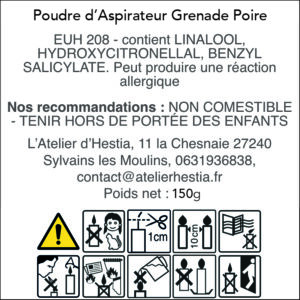 Poudre dAspirateur Grenade Poire