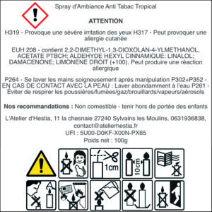 Spray dAmbiance Anti Tabac Tropical