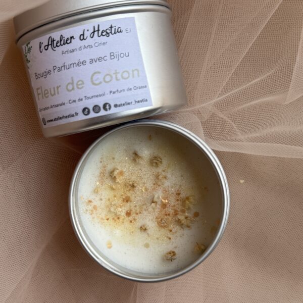 Bougie Bijou Fleur de Coton - Or